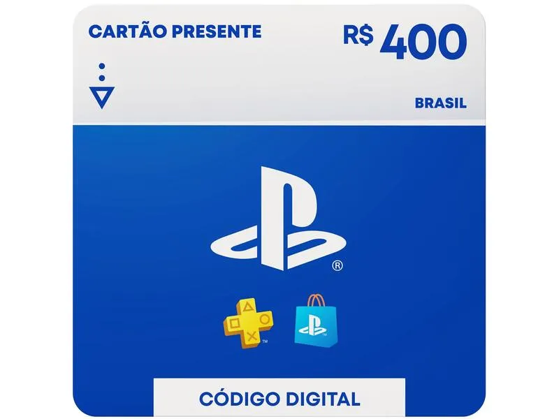 Carto Presente Digital Playstation Store R$ 400,00 Sony Playstation